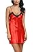 Avidlove Women Sexy Lingerie Satin Nightgown Chemises Slip Sleepwear Red M