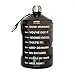 BuildLife 1 Gallon Water Bottle - Motivational Fitness Workout with Time Marker/Drink More Daily/Clear BPA Free/Large 128OZ Capacity Throughout The Day(Black,1 Gallon)
