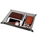 SPSHENG Valet Tray for Storage,PU Leather Jewelry Nightstand Organizer Watch Coin Change Key Tray Box Black