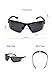 Yougarr Group Retro Wayfarer Sunglasses Polarized Metal Frame for mens sunglasses (Black Len/Black Widths Frames, 52)