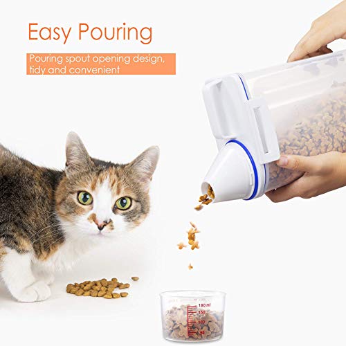 2-Pcs-Pet-Food-Storage-Container-with-Pour-Spout-and-Measuring-Cup-BPA-Free-PlasticAirtight-Pet-Dry-Food-Dispenser-and-Seal-Buckles-for-Dogs-Cats-Bird