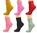 Sierra Socks Women's Solid Acrylic Soft Treated Crew or Triple Cuff Socks 2253