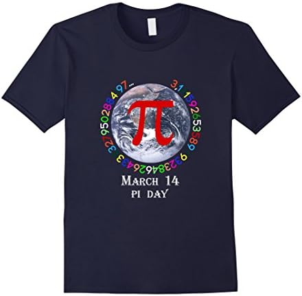 Men's Pi Day 2017 Funny March 14th T-Shirt Large Navy