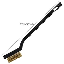 Topbuti 15 Pcs Mini Brass Wire Brush Set for