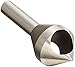 KEO 53515 Cobalt Steel Single-End Countersink, Uncoated (Bright) Finish, 82 Degree Point Angle, Round Shank, 3/8