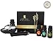 Essential Oils Aromatherapy Gift Set with Aroma Car Diffuser by Living Beatitudes ● 100% Pure Therapeutic Grade 4x10ml (Eucalyptus, Lemongrass, Orange, Pine)
