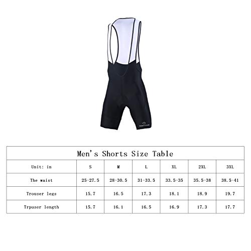 image for LEADER CYCLING Men's Cycling Bib Shorts Bike Bicycle Compression Quick