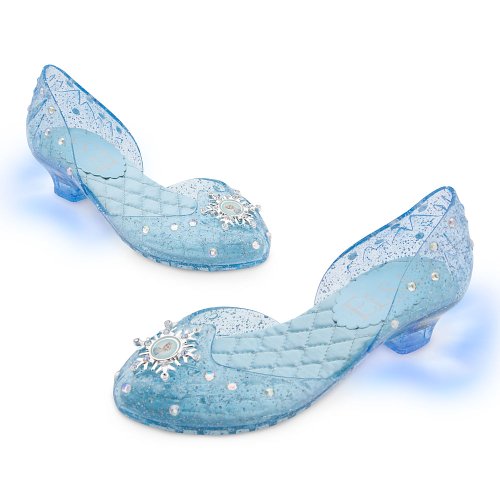 Disney Store Frozen Princess Elsa Light-Up Shoes/Costume Slippers