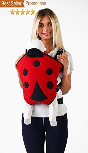 Ergonomic Baby Carrier Soft Breathable Baby Carriers Backpack Front and Back for Infants - Cute Animals - Ladybug