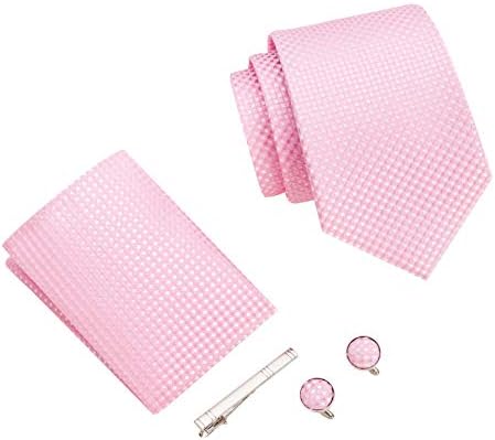 Men tie, Handkerchief, stickpin and Cufflinks fashion business gift box tie set