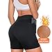Rolewpy Neoprene Sauna Sweat Shorts for Women Weight Loss Workout Thigh Pants with Pocket Slimming Hot Thermo Sport Capris (Black02, Medium)