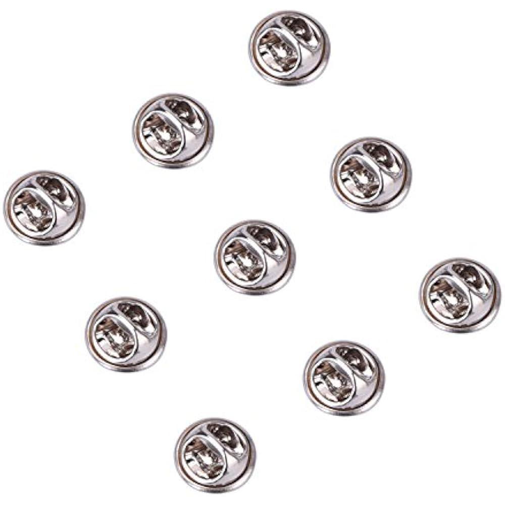 50 Pieces Brass Butterfly Clutch Badge Insignia Clutches Pin Backs