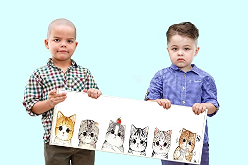 DIY 5D Diamond Painting Kits for Adults Kids Beginners, Large Diamond Painting Full Drill Round Diamond Dots Cats, Diamond Art Kits for Adults Home Wall Decor (31.5x11.8inch)