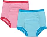 green sprouts Organic Training Underwear, Pink/Aqua, 4T, 2 Count