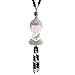 Silence Shopping Creative Ceramic Buddha Enchased with Diamond Car Hanging Decor Ornament Decoration Rearview Mirror Glass Peace Pendant (Buddha)