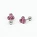 Bonnie Cute Mouse Crystal Rhinestone Girl's Screwback Stud Earrings