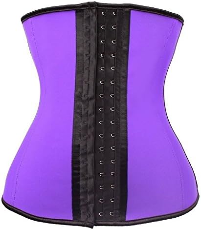 Women's Elasticity Steel Boned Lace Decorate Underbust Waist Diet Corset (XX-Large, Purple)