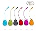 Owl Design Silicone Creative Tea Bag Reusable Tea Infuser Strainer Set Unique Cute Tea Set of 6PCS with Varying Bright Colors Best Gift in Kitchen of Home Or Offices ?-