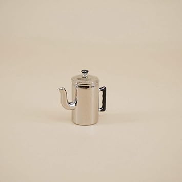 Leoie 1:12 Dollhouse Metal Tea Kettle/Tea Pot Classic Pretend Play Furniture Toys for Kitchen Accessory