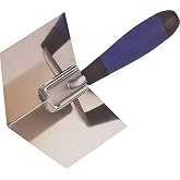 Edward Tools Drywall Corner Tool - Flexes for perfect 90 degree corner when mudding drywall - High grade stainless steel sheetrock corner trowel - Ergonomic grip - Lifetime warranty