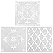 LOCOLO 3Pcs Mandalas Stencils Reusable 12x12 inch Tile Floor Stencil for Floor Furniture Wood Painting DIY Home Decor Drawing Art