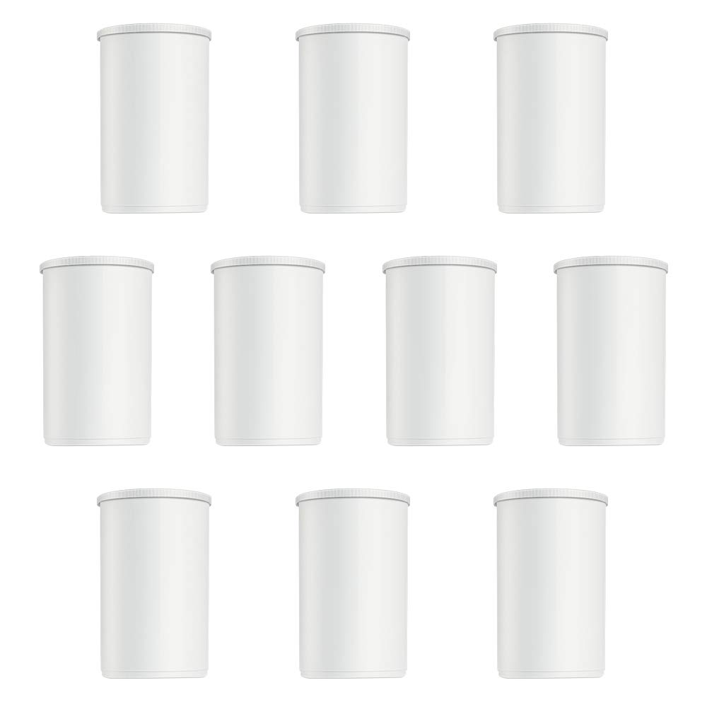 Rebanky 35mm Film Canister Plastic Camera Film Canisters Geocaching Containers with Lids Empty Small Film Cans for Small Storing Household Goods Scientific Experiment 10 Pack,White