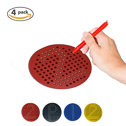 B.N.D TOP Magnetic Balls Tablet Magnetic Drawing Board OT Toys for Kids Educational Magnet Toys fine Motor Skills Toys 4 Round magnetab Stylus Magnetic Drawing Board Magnets Pen ot Pencil Grips