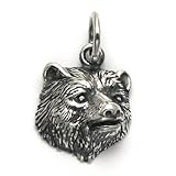 Sterling Silver Bear Face Pendant
