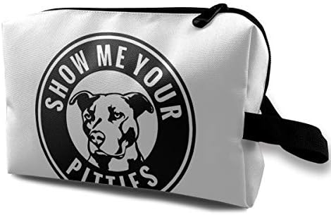 Amazon Mecloud ピットブル犬 化粧ポーチ メイクポーチ コスメバッグ 収納 雑貨 小物入れ 旅行用 Mecloud 化粧ポーチ 通販