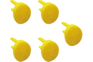 AUAURLY Yellow Safety Switch Key Compatible with Craftsman Radial Arm Jointer Band Drill Sears Table Saw, Sander, Band Saw, Drill Press Parts- Oval (5pcs-pack)