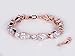 Mariell Glamorous Rose Gold Bridal or Special Occasion Bracelet with Pear-Shaped and Round Cubic Zirconia