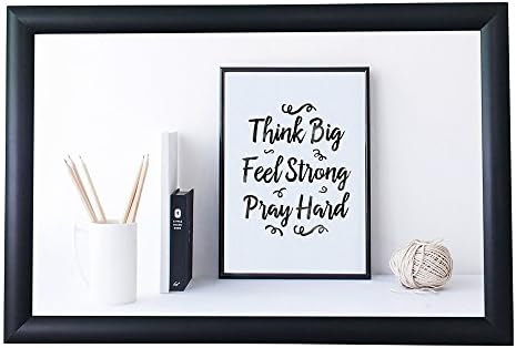 HAITIAN Snap Poster Frame for 11x17 Inch Graphic, Front Open Wall Mounted Style, Durable Aluminum Profile, Color Black