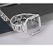 bayite Metal Bands with Frame Compatible Fitbit Blaze Rhinestone Bling Replacement Accessory Bracelet Women, Silver