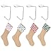 Jiunuan 6 Pieces Christmas Stocking Holders Mantel Hooks Hanger Christmas Safety Hang Grip Stockings Clip for Christmas Party Decoration, with Non-Skid Design