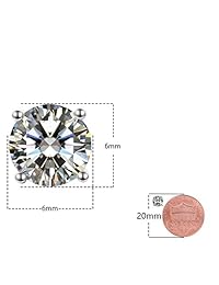 Pendientes de tuerca de circonia cúbica de corte brillante, chapados en oro de 18 quilates, pendientes de tuerca para mujer, hombre, pendientes de oreja incrustados, 0.157   0.276 in