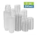 TashiBox 200 Pack of 2-Ounce Disposable Plastic Jello Shot Cups with Lids, Souffle Portion Container, 2 oz-200 Sets, Clear