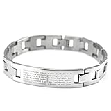 Jiayiqi Bible Cross Man Stainless steel bracelet (silver)