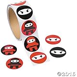 Ninja Sticker Roll - 100 stickers per roll