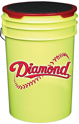 Diamond 6-Gallon Ball Bucket with Lid, Yellow