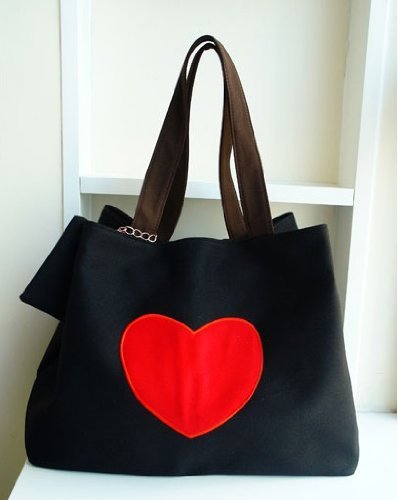 Amazon ノーブランド品 ２ウェイ ハート キャンバス ビッグ