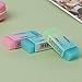 Ladaidra 2pc Soft Durable Flexible Cube Cute Colored Pencil Rubber Erasers For School Kids