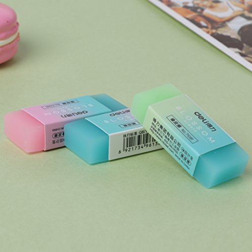 Ladaidra 2pc Soft Durable Flexible Cube Cute Colored Pencil Rubber Erasers For School Kids