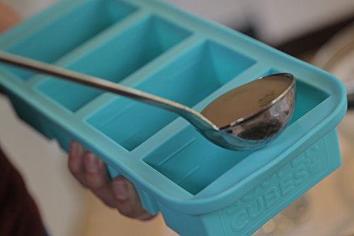 Souper Cubes Extra-Large Silicone Ice Cube Tray - makes 4 perfect 1cup portions - freeze soup broth or sauce