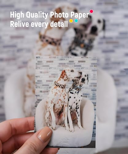 Liene Zink Pearl K100 Photo Paper 2x3″ 50 Sheets, Premium Photo Printer Paper w/Adhesive Back, Waterproof, Smudge Proof, Tear Proof, Instant Photo Paper Compatible w/Liene 2x3″ Photo Printer Scrapbook
