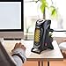 LIFE SMART 350W Mini Wall-Outlet and Table Portable Electric Handy Space Heater, Plug-in Blower with Digital Display Timer and Remote Control, for Office and Household with Bracket and Power Cord