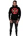 Marvel Men's Deadpool Clean Logo Hoodie XX-Large Black