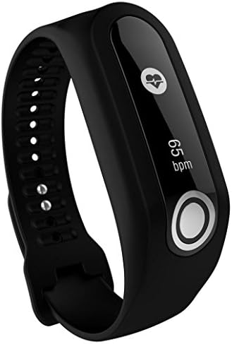 TOPUNDER Mode Replacement Silicone Band Strap For TomTom Touch Cardio Activity Tracker (Black)