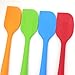 Z ZICOME Large Silicone Spatulas, One Piece Design Kitchen Utensils, 4 Bright Color, Red, Orange, Blue, Green (11-Inch)