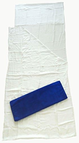 Silk Travel Sheet and Microfiber Towel | 100% Mulberry Silk | For Sleeping in Strange Beds or as Sleeping Bag Liner