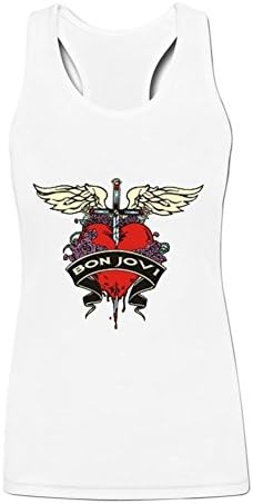 Bon Jovi Tank Tops For Womens M White